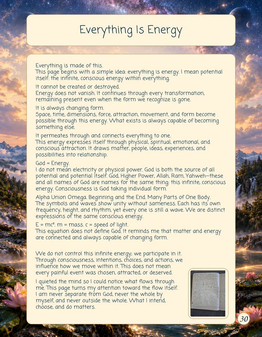 Everything Is Energy · Book page 30