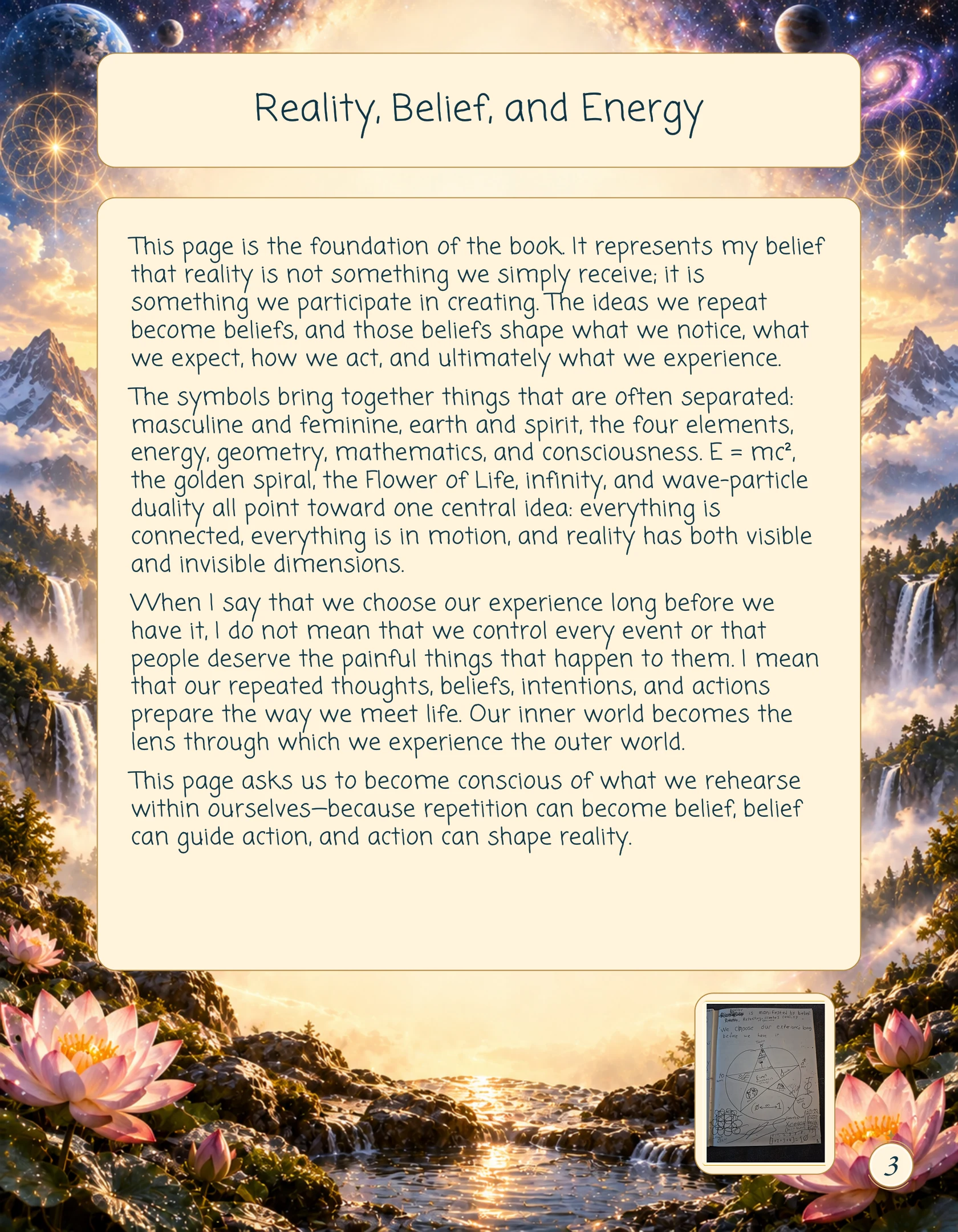 Reality, Belief, and Energy — book page 3