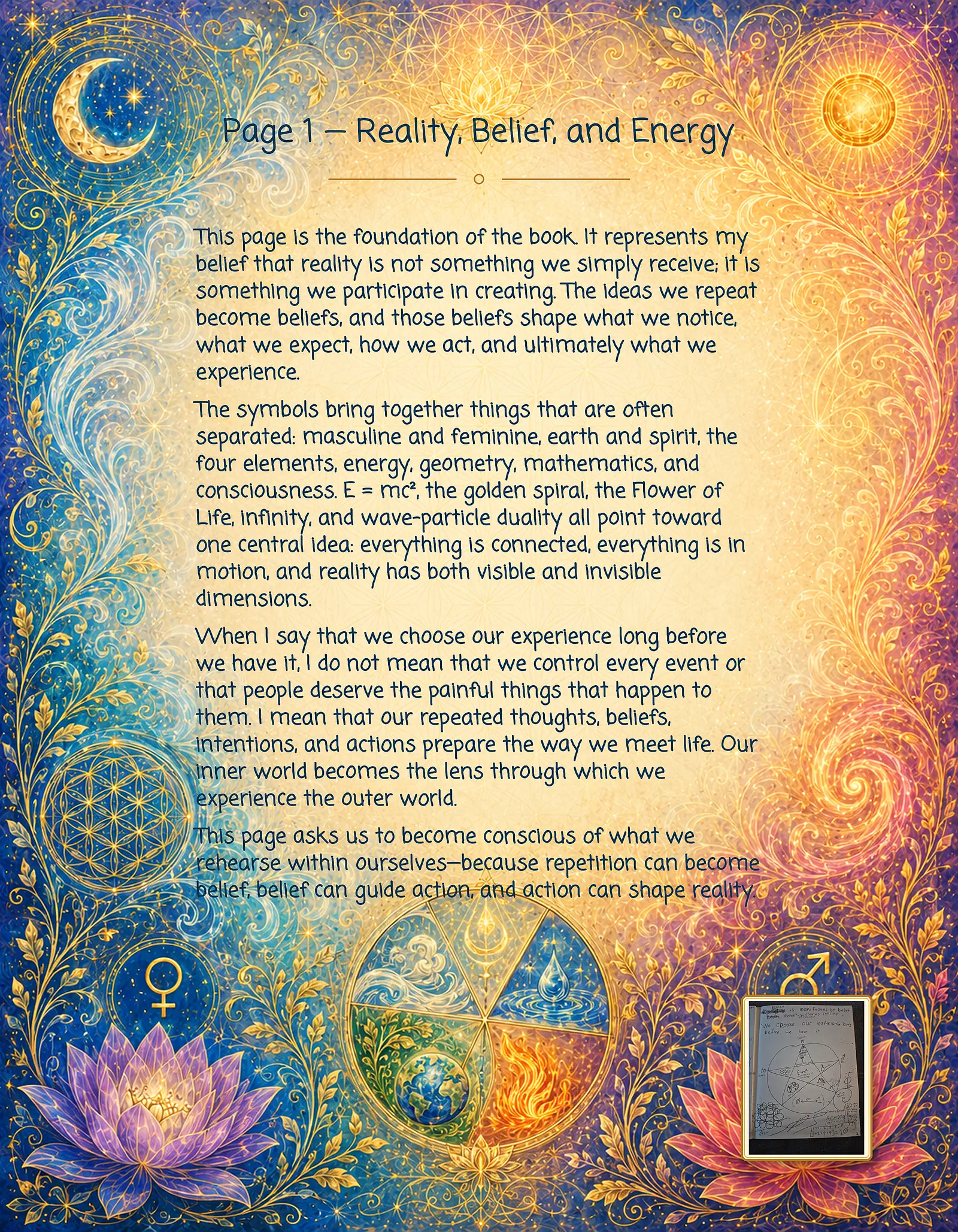 Companion explanation for Page One of Open Enlightenment
