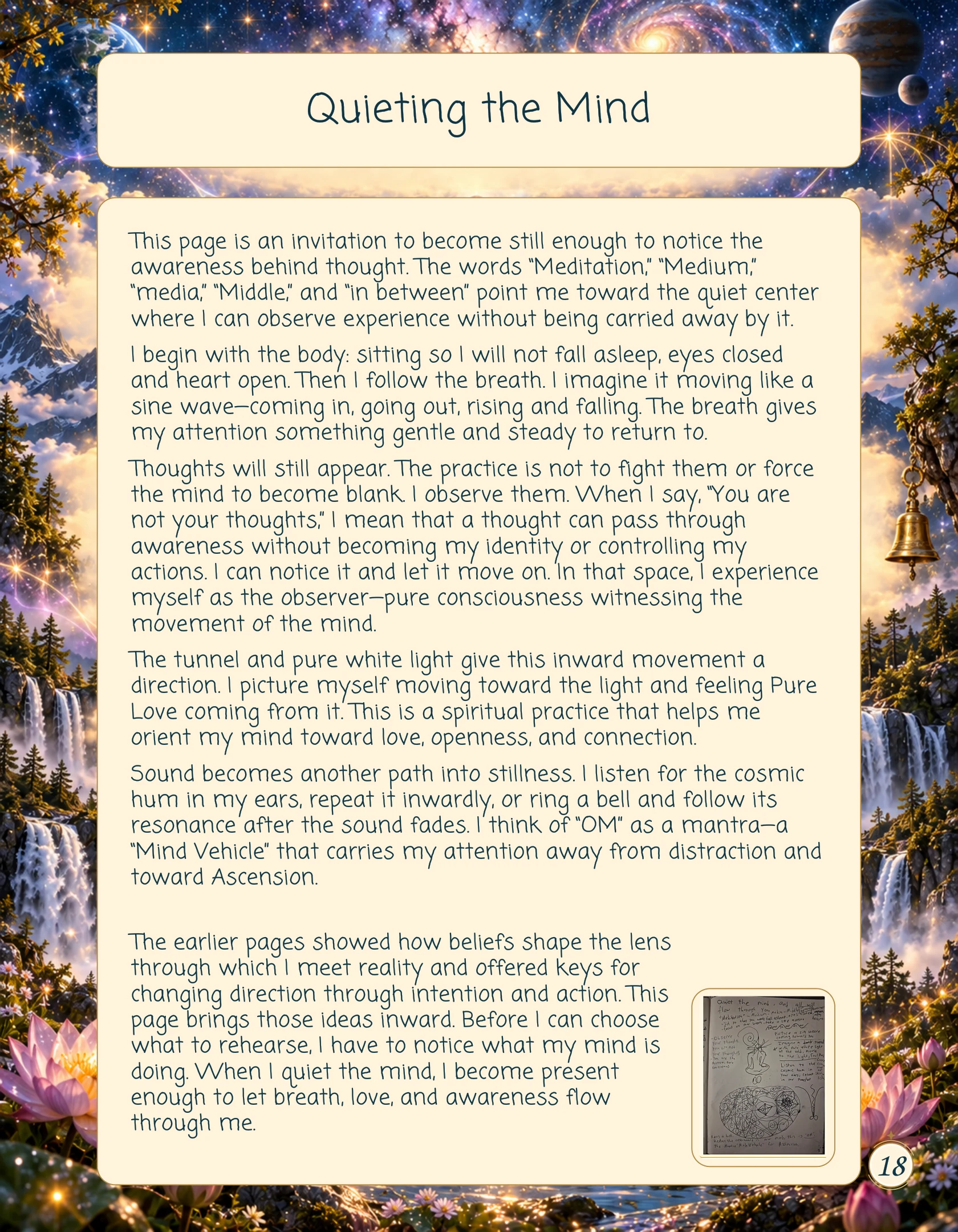 Quieting the Mind — book page 18