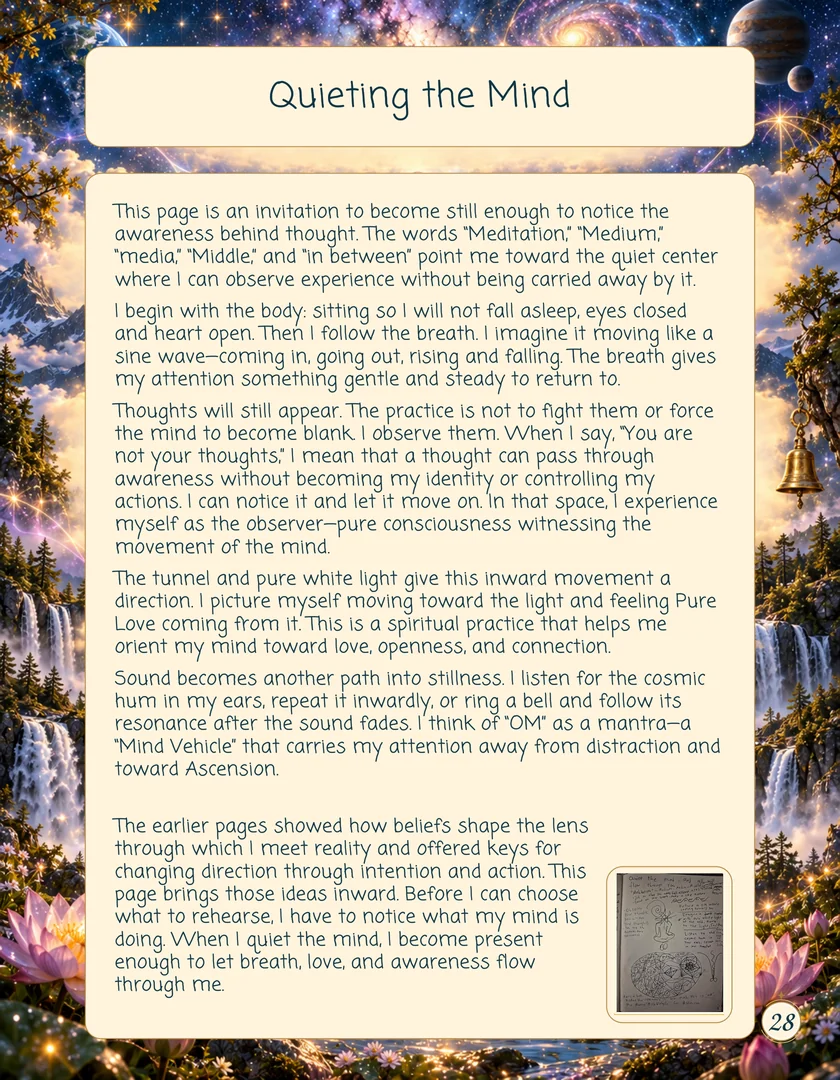 Quieting the Mind · Book page 28