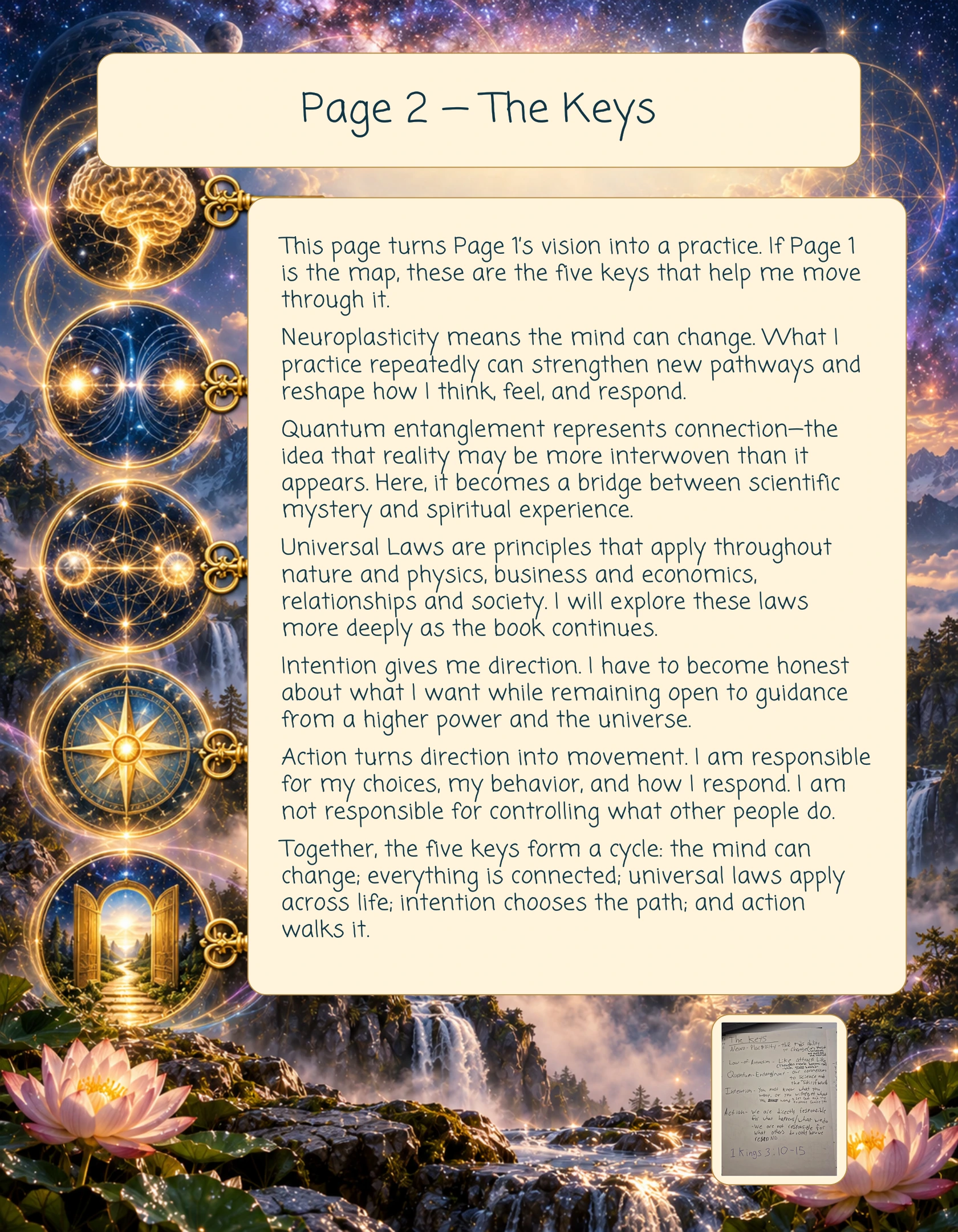 Companion Page for Open Enlightenment Page Two, The Keys