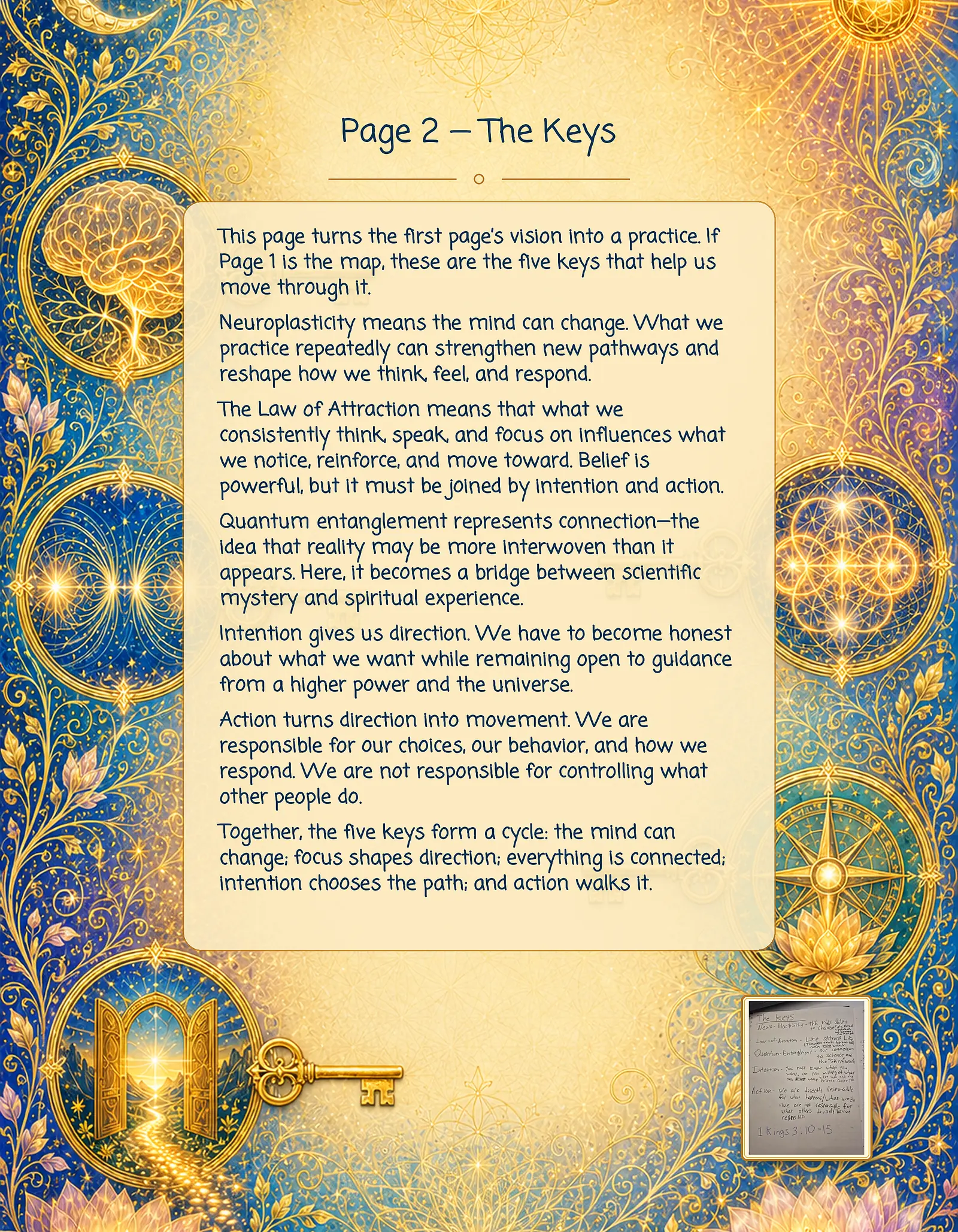Companion explanation for Page Two of Open Enlightenment