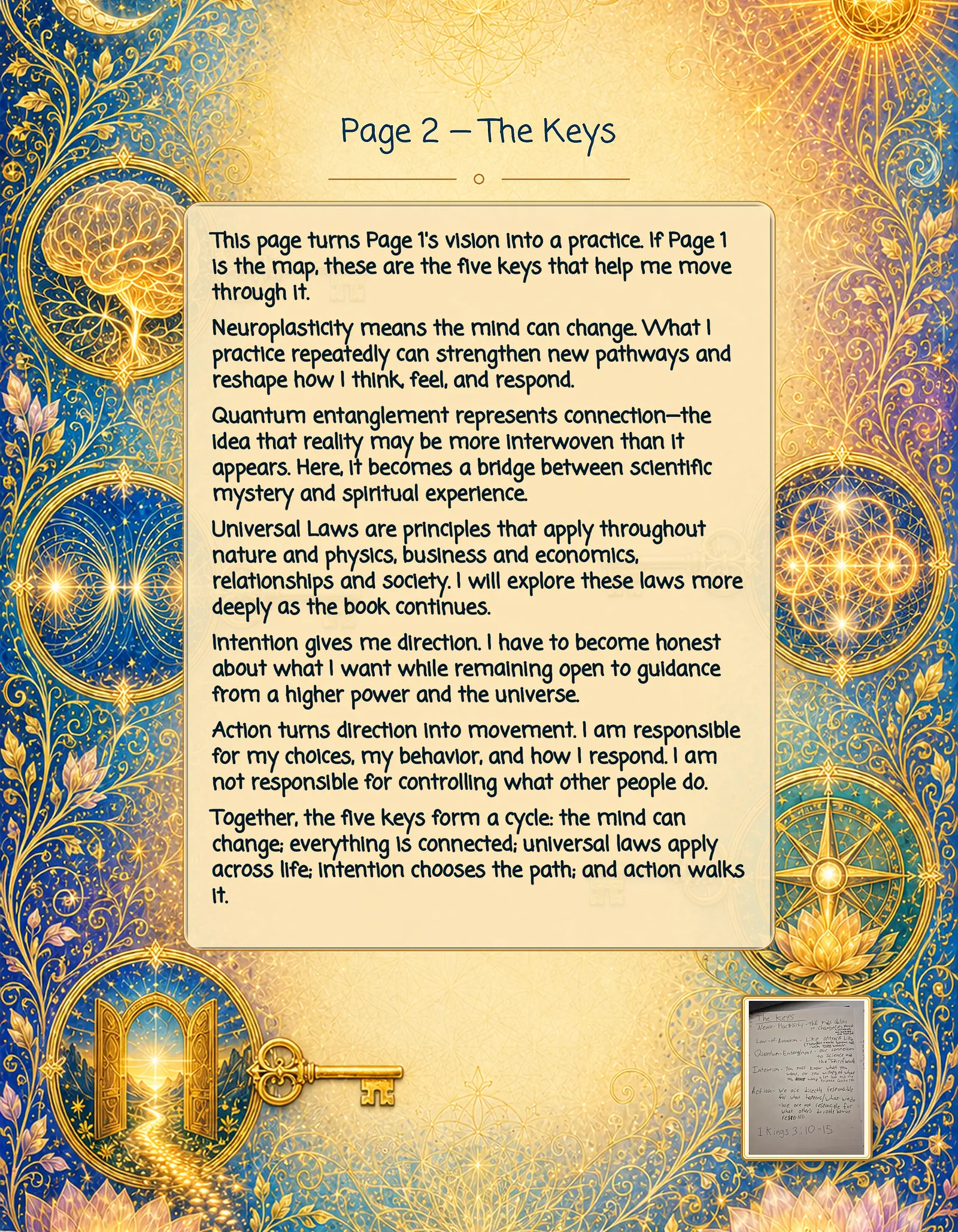 Companion Page for Open Enlightenment Page Two, The Keys