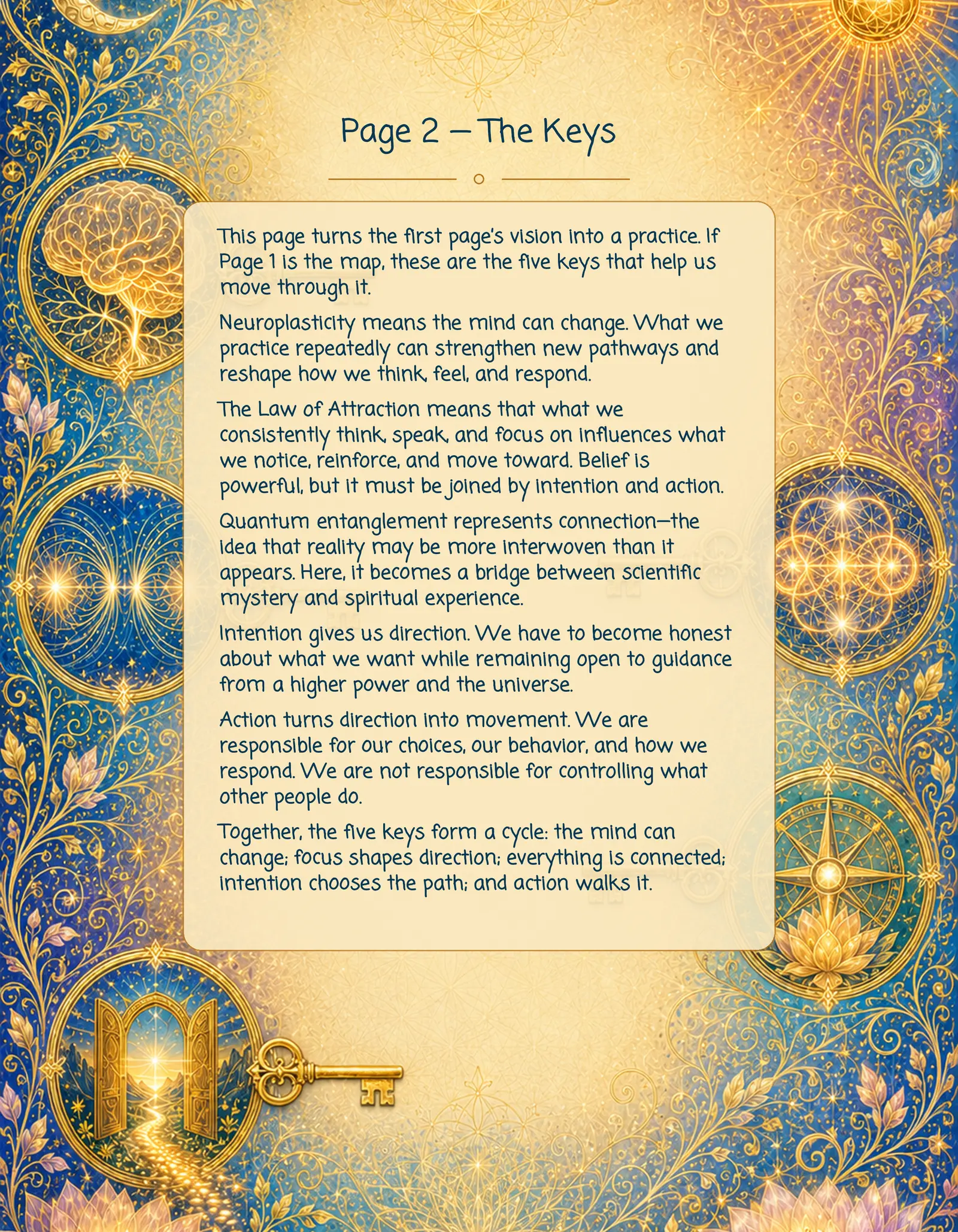 Companion explanation for Page Two of Open Enlightenment